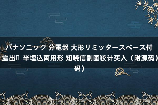 パナソニック 分電盤 大形リミッタースペース付 露出・半埋込両用形 知晓信副图狡计买入（附源码）