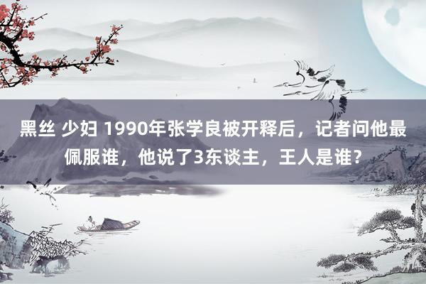 黑丝 少妇 1990年张学良被开释后，记者问他最佩服谁，他说了3东谈主，王人是谁？