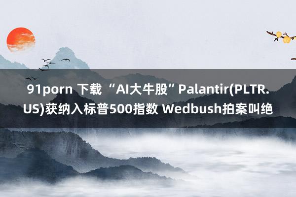 91porn 下载 “AI大牛股”Palantir(PLTR.US)获纳入标普500指数 Wedbush拍案叫绝