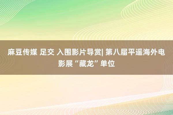 麻豆传媒 足交 入围影片导赏| 第八届平遥海外电影展“藏龙”单位