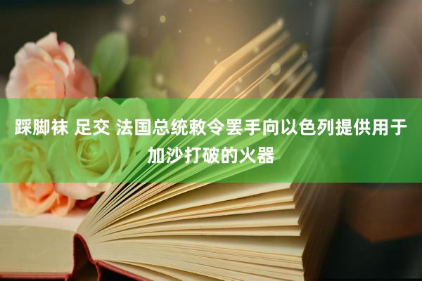 踩脚袜 足交 法国总统敕令罢手向以色列提供用于加沙打破的火器