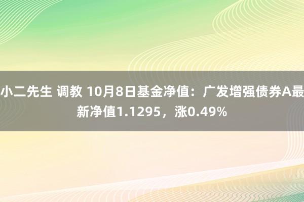 小二先生 调教 10月8日基金净值：广发增强债券A最新净值1.1295，涨0.49%