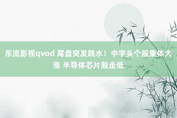 东流影视qvod 尾盘突发跳水！中字头个股集体大涨 半导体芯片股走低