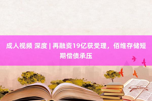 成人视频 深度 | 再融资19亿获受理，佰维存储短期偿债承压