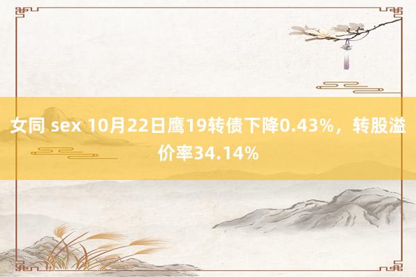 女同 sex 10月22日鹰19转债下降0.43%，转股溢价率34.14%