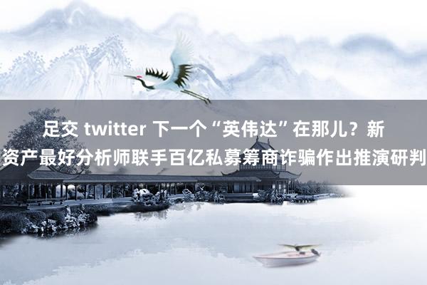 足交 twitter 下一个“英伟达”在那儿？新资产最好分析师联手百亿私募筹商诈骗作出推演研判