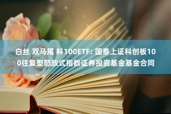 白丝 双马尾 科100ETF: 国泰上证科创板100往复型怒放式指数证券投资基金基金合同