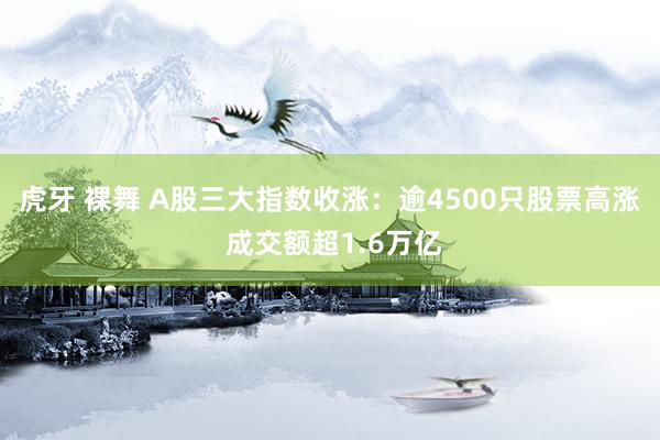 虎牙 裸舞 A股三大指数收涨：逾4500只股票高涨 成交额超1.6万亿