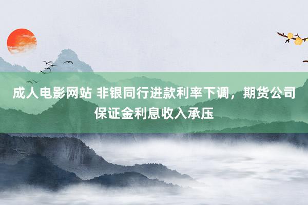 成人电影网站 非银同行进款利率下调，期货公司保证金利息收入承压