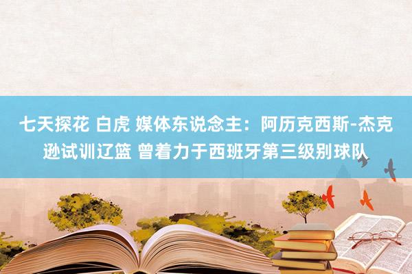 七天探花 白虎 媒体东说念主：阿历克西斯-杰克逊试训辽篮 曾着力于西班牙第三级别球队