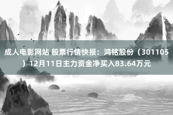 成人电影网站 股票行情快报：鸿铭股份（301105）12月11日主力资金净买入83.64万元