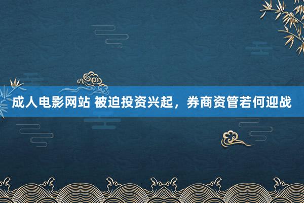 成人电影网站 被迫投资兴起，券商资管若何迎战