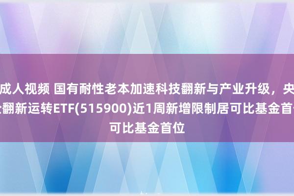 成人视频 国有耐性老本加速科技翻新与产业升级，央企翻新运转ETF(515900)近1周新增限制居可比基金首位