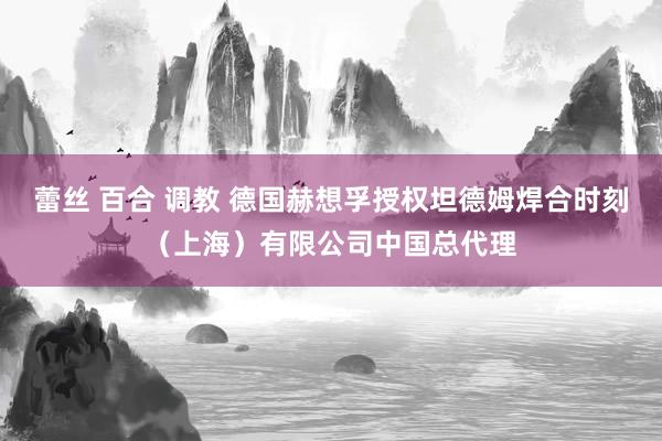 蕾丝 百合 调教 德国赫想孚授权坦德姆焊合时刻（上海）有限公司中国总代理