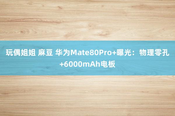 玩偶姐姐 麻豆 华为Mate80Pro+曝光：物理零孔+6000mAh电板