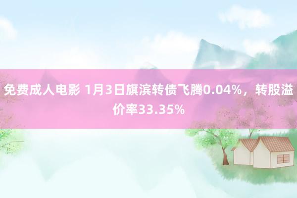 免费成人电影 1月3日旗滨转债飞腾0.04%，转股溢价率33.35%