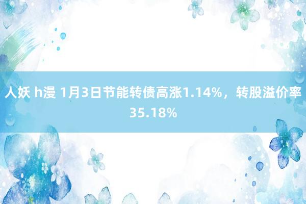 人妖 h漫 1月3日节能转债高涨1.14%，转股溢价率35.18%