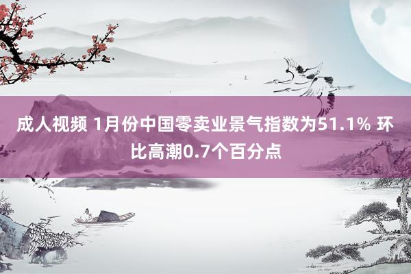 成人视频 1月份中国零卖业景气指数为51.1% 环比高潮0.7个百分点