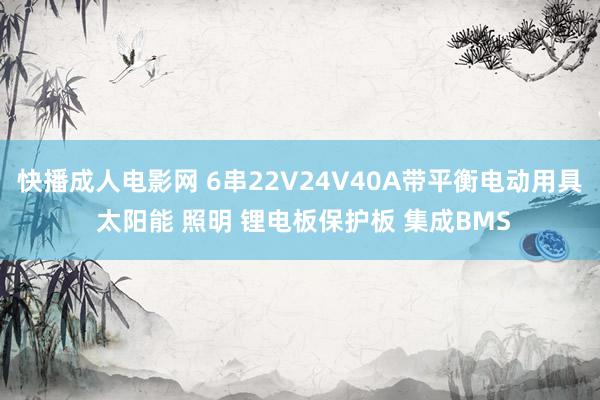 快播成人电影网 6串22V24V40A带平衡电动用具 太阳能 照明 锂电板保护板 集成BMS