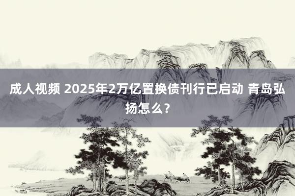 成人视频 2025年2万亿置换债刊行已启动 青岛弘扬怎么？